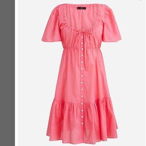 J.Crew Cotton voile tiered button-down beach dress - NWOT